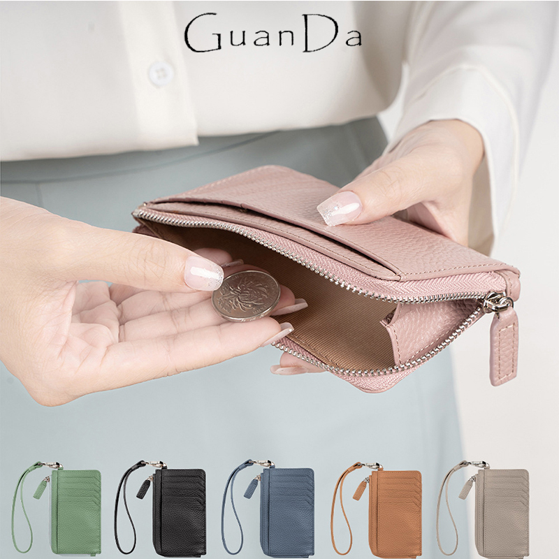 Women Bags Zip - Porte-monnaie en cuir véritable pour femme,