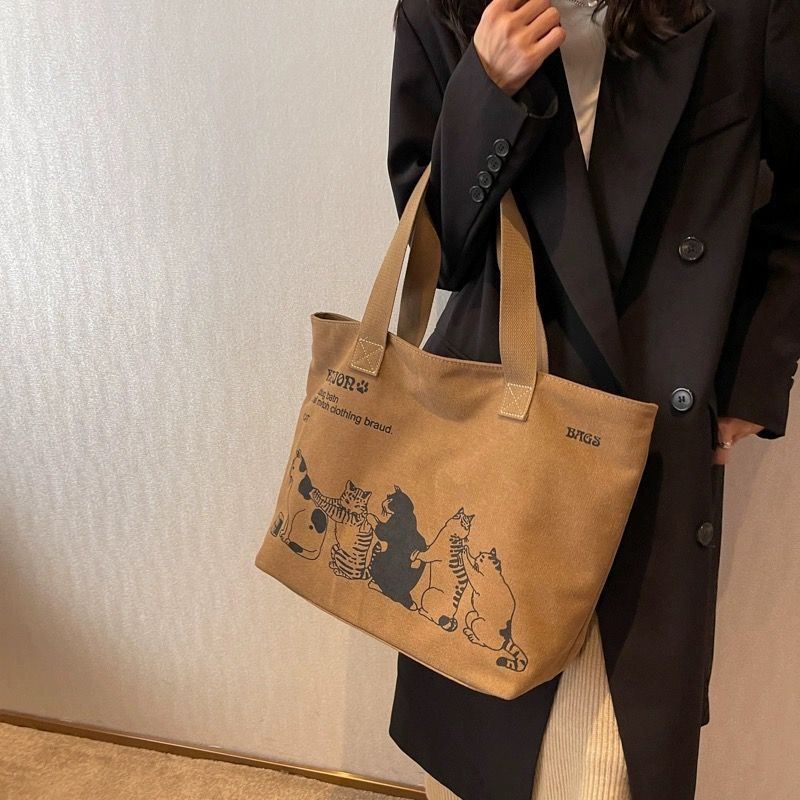 Women'S Tote Bags For Work - Sac fourre-tout en toile tendance pour