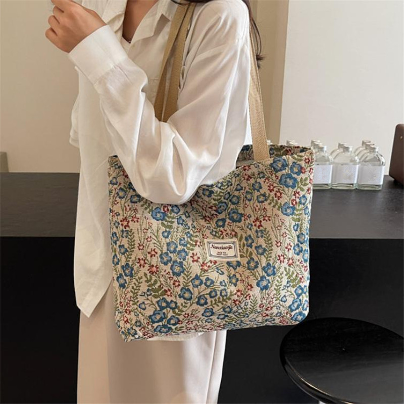 Women'S Tote Bags For Work - Sacs à main en toile brodée
