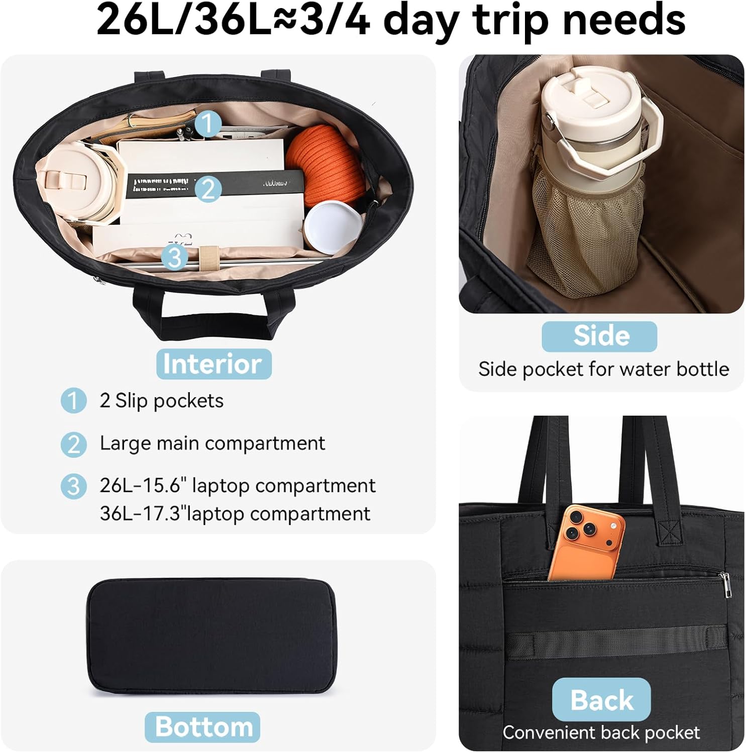 Sac fourre-tout matelassé pour - Women'S Tote Bags For Work avis et prix