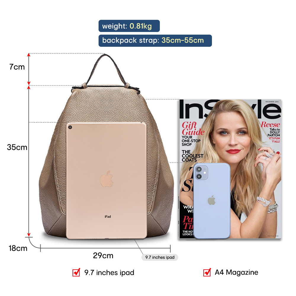 Zency femmes 100% en cuir véri - Women'S Xl Bags avis et prix